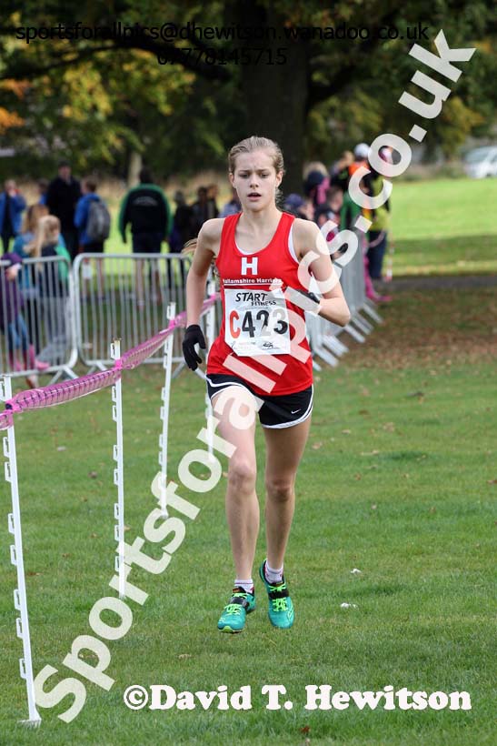 Girls under-15s Northern Cross Country Relays, Graves Park, Sheffield. Photo: David T. Hewitson/Sports for All Pics
